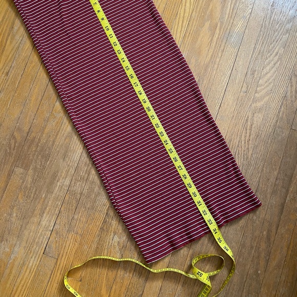 Brick Red Horizontal Stipe 902 Midi Skirt - Picture 6 of 7